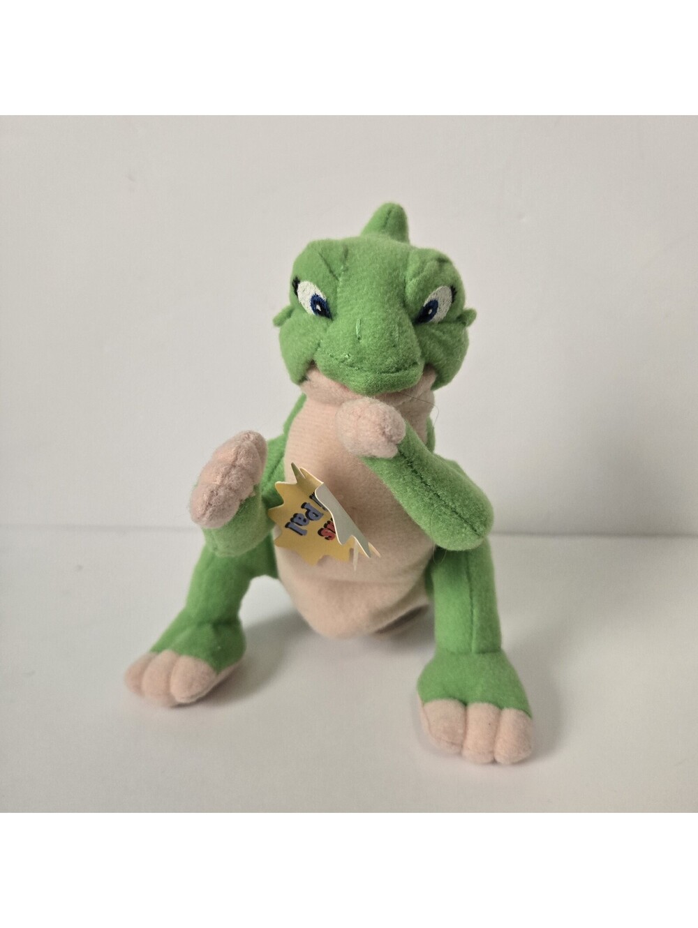 Vintage The Land Before Time Ducky Green Saurolophus Dinosaur Plush NWT
